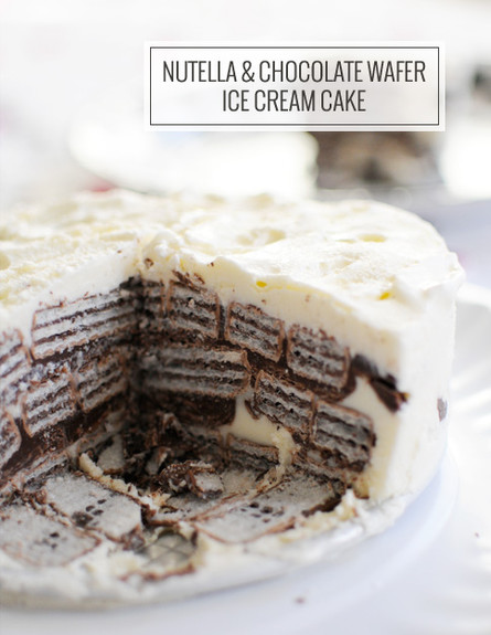 עוגת גלידה ופל ונוטלה (צילום: מתוך אתר buzzfeed)
