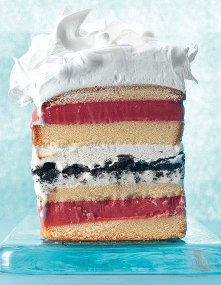 עוגת גלידה שכבות (צילום: מתוך אתר buzzfeed)