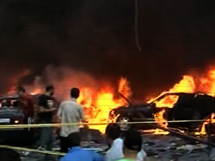 פיצוץ במעוז חיזבאללה בדאחייה, לבנון (צילום: חדשות 2)