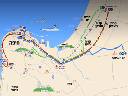 מפת קווי המטרונית (צילום: משרד התחבורה) מפת קווי המטרונית (צילום: משרד התחבורה)