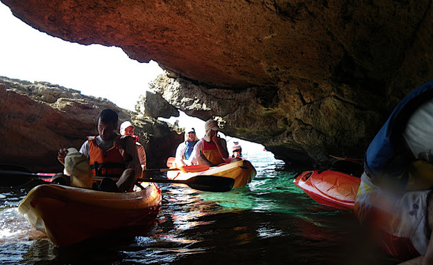 המערה כחולה, טיולי קיאקים (צילום: kayak4all זבולון)