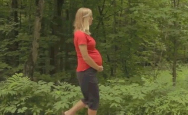 הריון בהליכה (צילום: youtube)