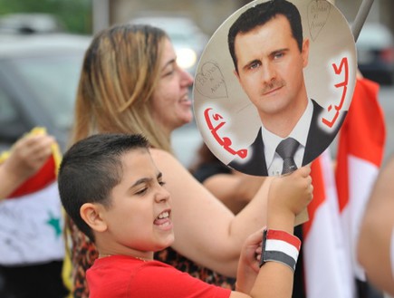 הפגנה נגד תקיפה אמריקנית בסוריה
