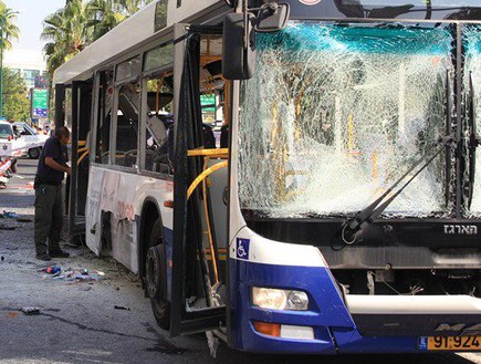 מבצע עמוד ענן פיגוע אוטובוס בתל אביב (צילום: משטרת ישראל)