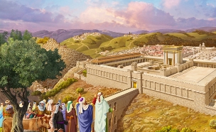בית המקדש - צופים מבחוץ (צילום: ציור וקסברגר)