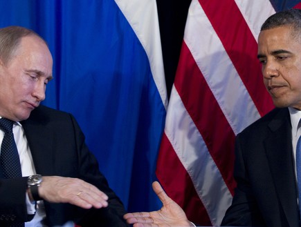 ברק אובמה, ולדימיר פוטין (צילום: ap)