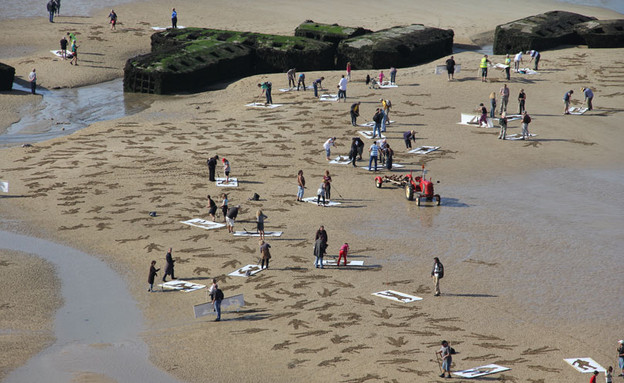 מיצגים, חוף אנשים (צילום: www.sandsculptureice.co)