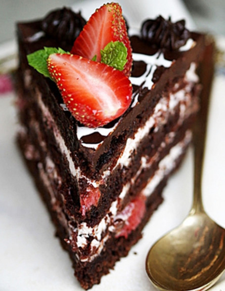 עוגות שוקולד - עוגת שכבות שוקולד וקצפת (אורך) (צילום: צילום מסך מהאתר www.secretrecipecliu.com)
