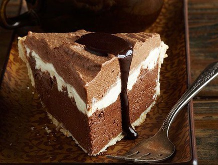 עוגות שוקולד - שלוש שכבות של קרם (צילום: צילום מסך מהאתר www.bhg.com)