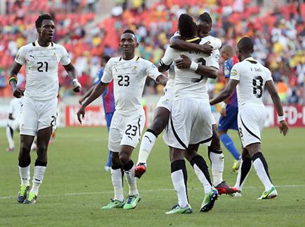 שחקני גאנה. אחראים לתוצאה מדהימה (GETTYIMAGES) (צילום: ספורט 5)