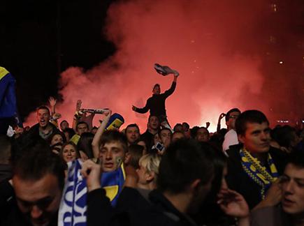 חגיגות מטורפות בבוסניה (gettyimages) (צילום: ספורט 5)