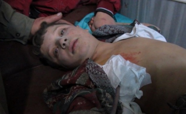 ילד פצוע בסוריה (צילום: ITV NEWS)