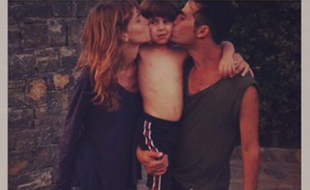 שני פרידן עם אביב גפן ובנם דילן (צילום: תומר ושחר צלמים, instagram)