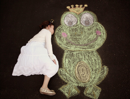 ציורי גירים - הנסיך והצפרדע (צילום: צילום מסך theburghbaby.com)