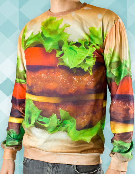 חולצת המבורגר  (צילום: sexy sweater, mako אוכל)