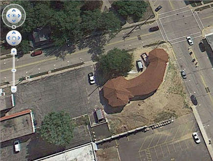 כנסייה איבר מין (צילום: Google Earth)