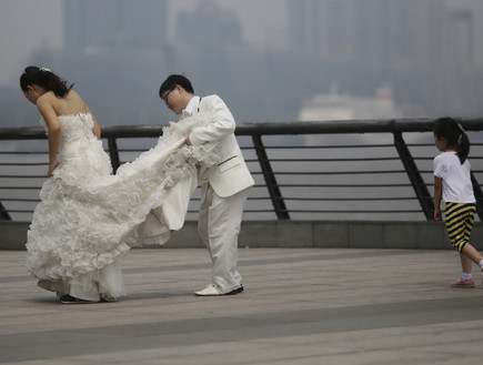 חתונה, שנגחאי (צילום: ap)