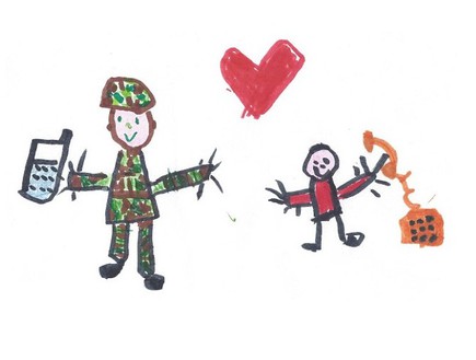ציור של ילד של חייל (צילום: rossparry)