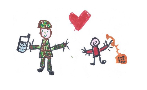 ציור של ילד של חייל (צילום: rossparry)