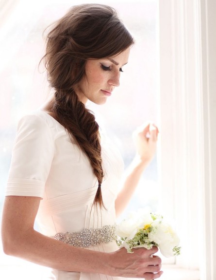 צמות כלות (צילום: Bridal Musings)