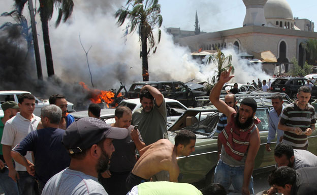 פיצוץ עז בשגרירות, ארכיון (צילום: רויטרס)