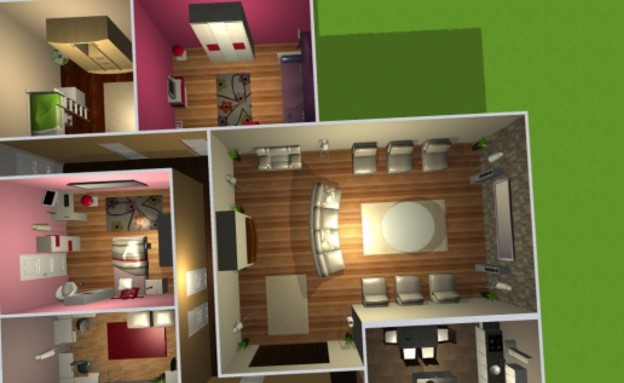 אפליקציות לבית, מבט מלמעלה (צילום: www.homedesign3d.net)