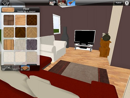 אפליקציות לבית, פרקט (צילום: www.homedesign3d.net)
