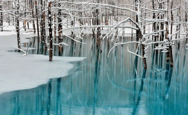 קפוא, האגם הכחול (צילום: Kent Shiraishi)