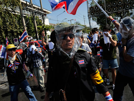 הפגנות תאילנד (צילום: חדשות 2)