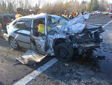 הרכב אחרי התאונה (צילום: THE WASHINGTON STATE PATROL)