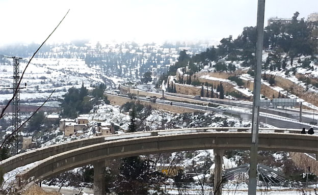 ירושלים בשלג (צילום: חדשות 2)