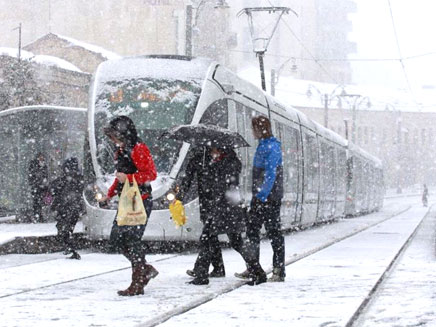 שלג בירושלים, הרכבת הקלה
