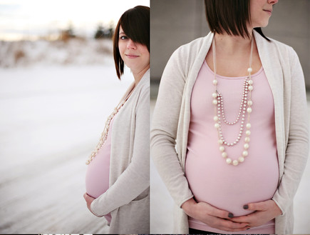 צילומי הריון בחורף (צילום: pinksugarphotography)
