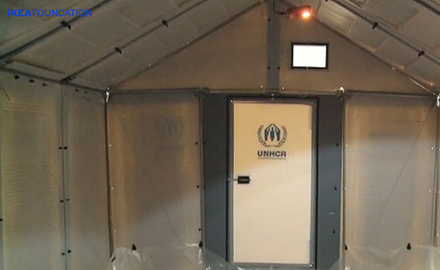 מחסה לפליטים בהרכבה עצמית (צילום: http://inhabitat.com)