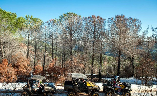 טיול טרקטורונים בשלג בהרי ירושלים