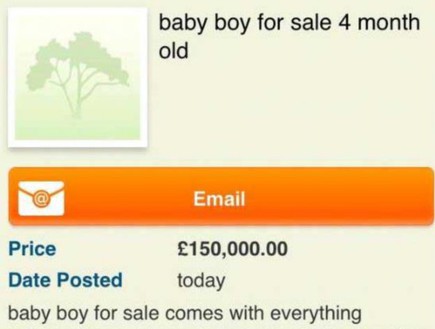 תינוק למכירה