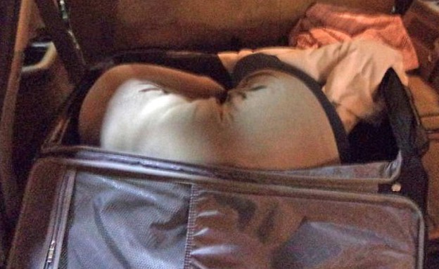 ניסה להבריח אישה במזוודה (צילום: dailymail.co.uk)