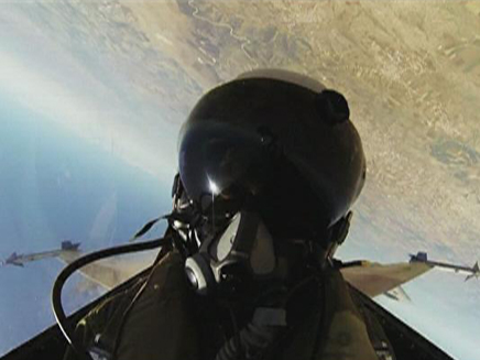טייס חיל האוויר במהלך התרגיל (צילום: חדשות 2)