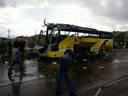 הפיגוע במסוף טאבה, אתמול (צילום: חדשות 2)
