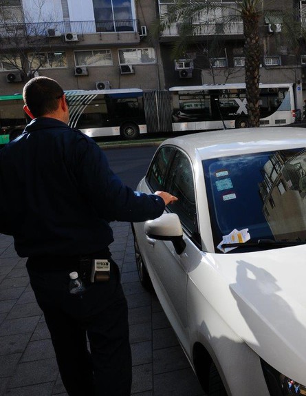 נינט טייב מקבלת דו"ח  (צילום: ברק פכטר)