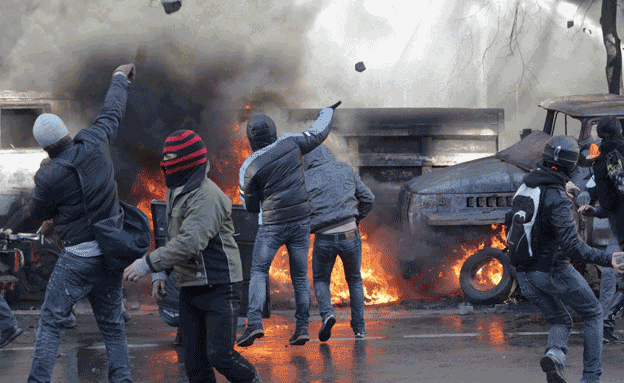 מהומות אוקראינה (צילום: רויטרס)