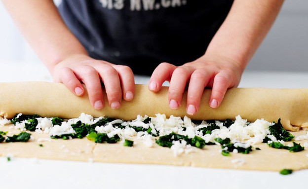 שבלולי גבינה עם תרד - מגלגלים