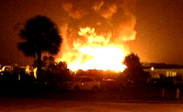פיצוץ פלורידה (צילום: חדשות 2)