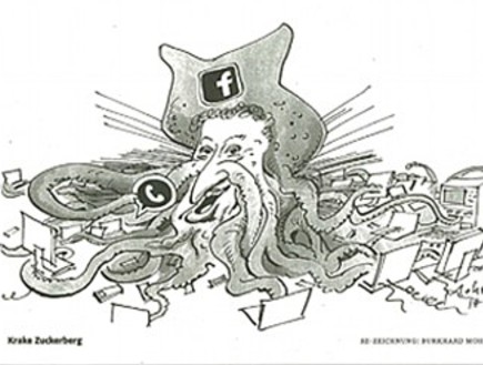 הקריקטורה של צוקרברג (צילום: צילום מסך מתוך Süddeutsche Zeitung)