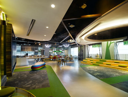 משרדי גוגל חדש, מטבח (צילום: indesignlive.sg)