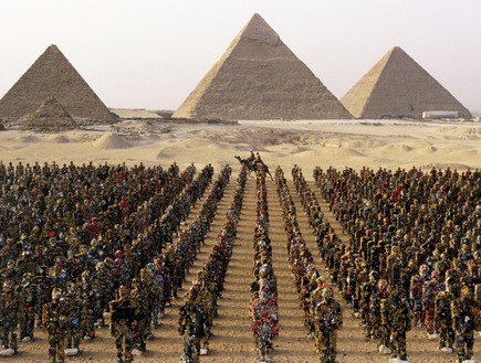 תערוכת אנשי המחזור בפרמידות במצרים (צילום: צילום: תומאס הופקר)