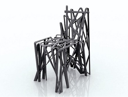 Mathias Bengtsson's מדפסות תלת מימד, כיסא שחור (צילום: Mathias Bengtsson's)