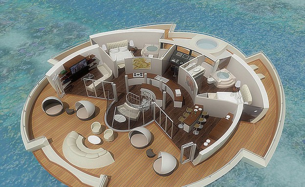 מלמעלה, אתר נופש עתידי במלדיביים