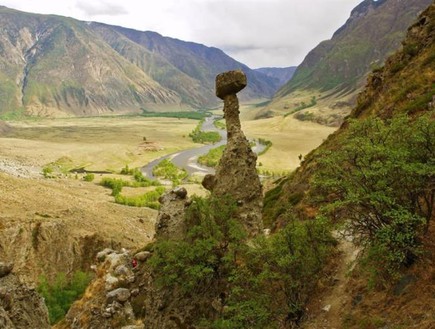 סלעים שנראים כמו פטריות (צילום: altai-photo.ru)