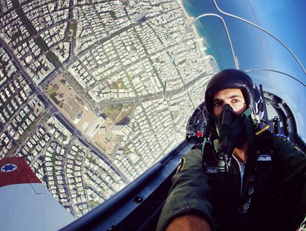 טייס ישראלי בסלפי (צילום: חיל האויר)